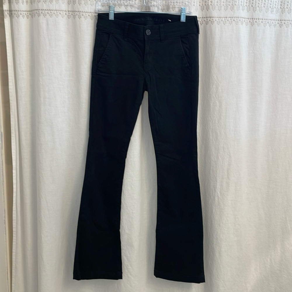 American Eagle Super Stretch Kick Boot Pant - Size 2R - Black
